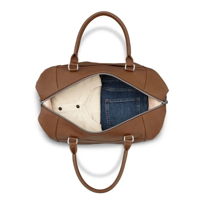 Klassischer Wochenendkoffer aus Leder