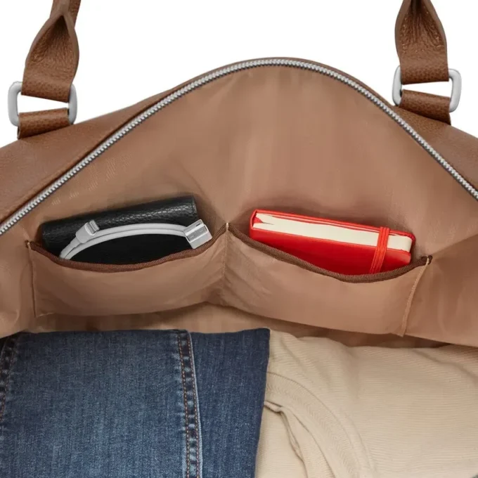 Klassischer Wochenendkoffer aus Leder